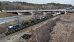 CSXT 7799 Leads L070 at Allied Rd. in Auburn